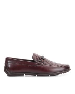 round-toe slip-on loafers