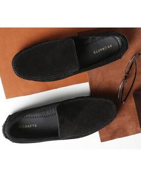 round-toe slip-on loafers