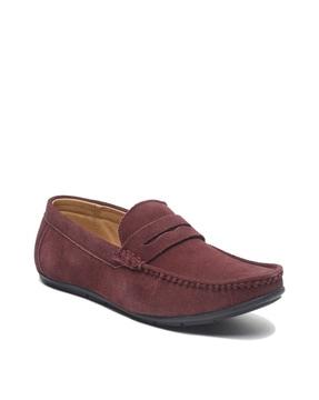 round-toe slip-on loafers