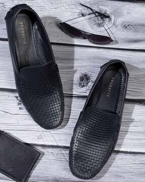 round-toe slip-on loafers