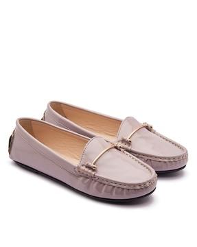 round-toe slip-on loafers