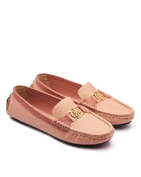 round-toe slip-on loafers