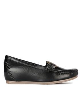 round-toe slip-on loafers