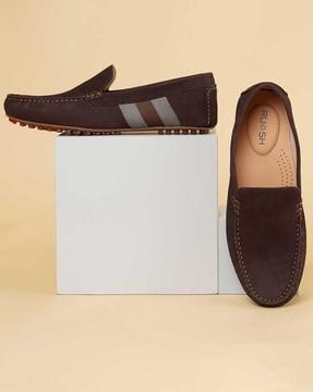 round-toe slip-on loafers