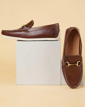 round-toe slip-on loafers