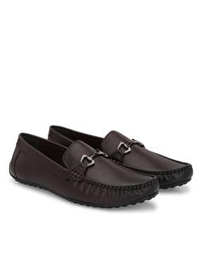 round-toe slip-on loafers