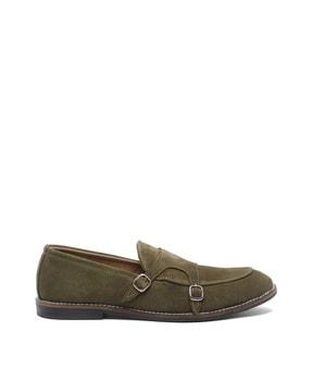 round-toe slip-on monks