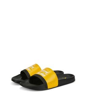 round-toe slip-on sandals