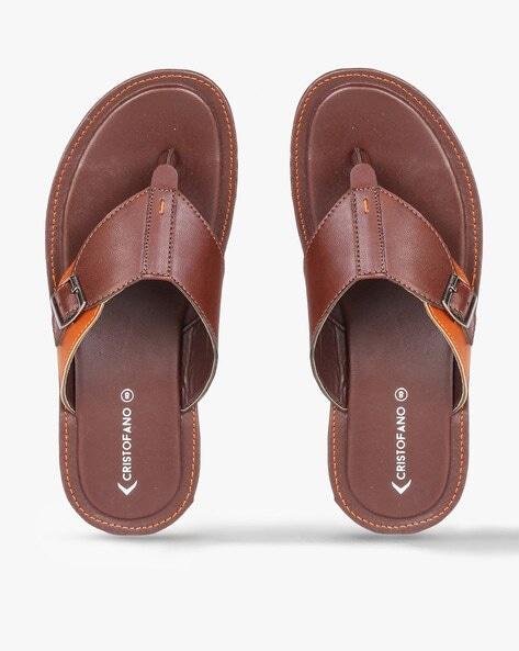 round-toe slip-on sandals