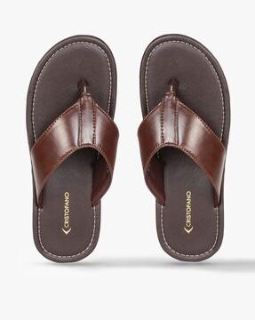 round-toe slip-on sandals