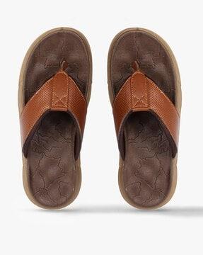 round-toe slip-on sandals