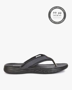 round-toe slip-on sandals