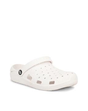 round-toe slip-on sandals