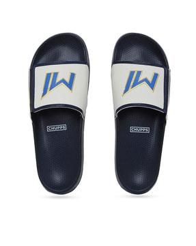 round-toe slip-on slides