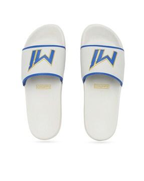 round-toe slip-on slides