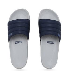 round-toe slip-on slides