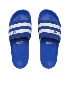 round-toe slip-on slides