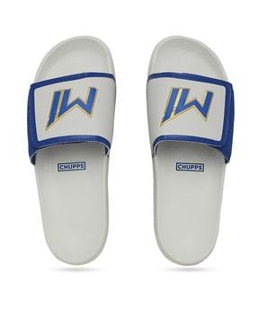 round-toe slip-on slides