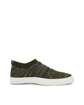 round-toe slip-on sneakers