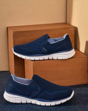 round-toe slip-on walking shoes