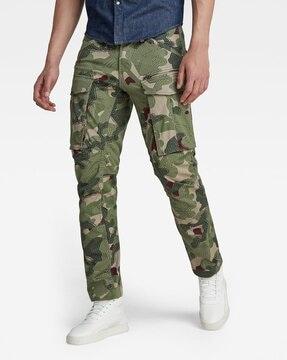 rovic mid-rise camouflage print tapered cargo pants