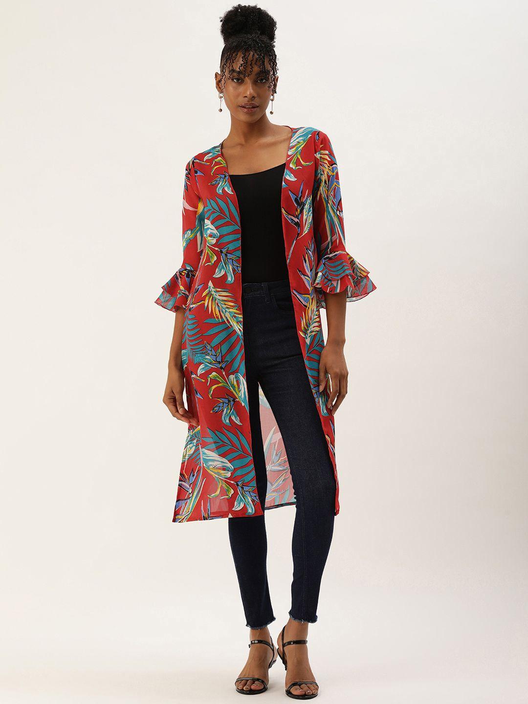 roving mode printed longline sheer shrug