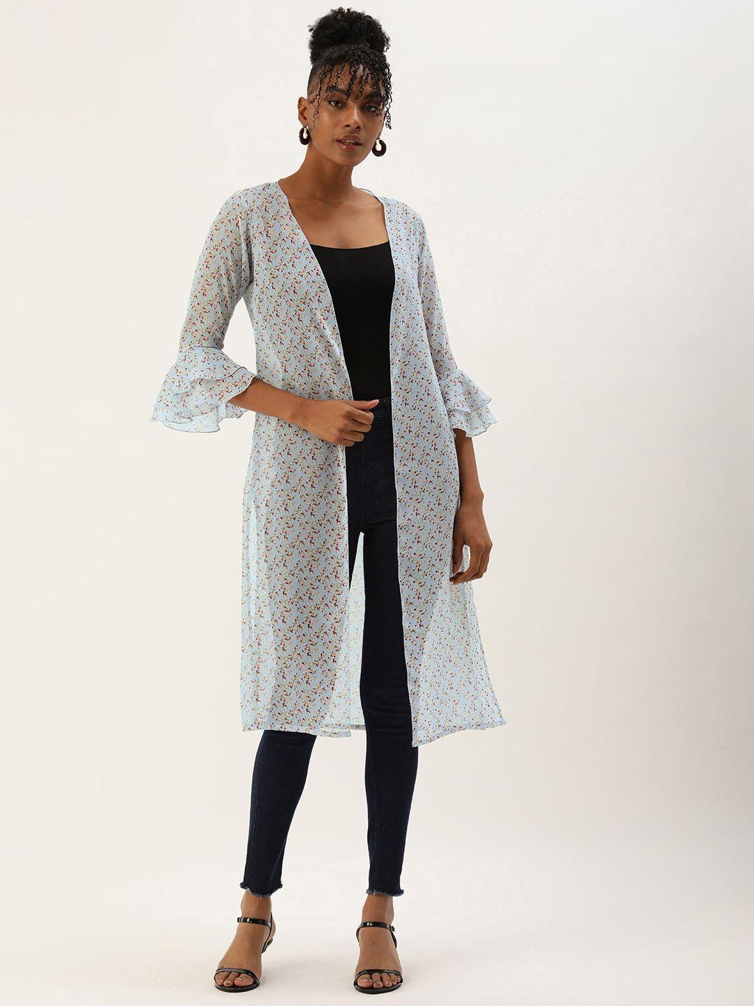 roving mode printed longline sheer shrug