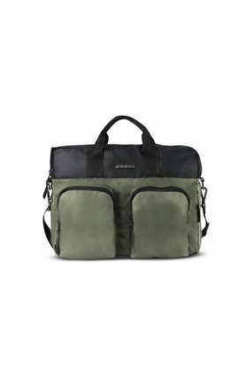 rovio pu zipper closure casual laptop bag - multi
