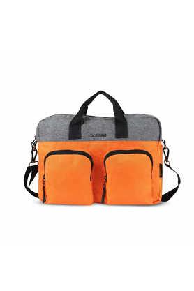 rovio pu zipper closure casual laptop bag - multi
