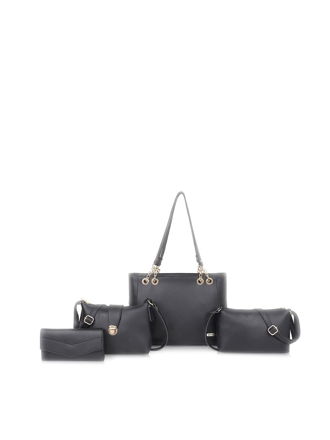 rovok set of 4 embellished structured handheld bag