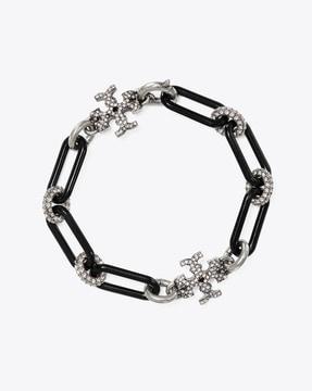 roxanne chain pave enamel bracelet