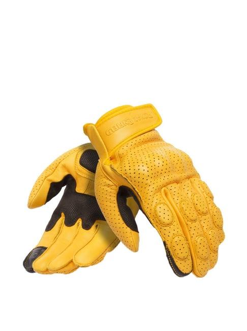 royal enfield burnish gloves yellow - s