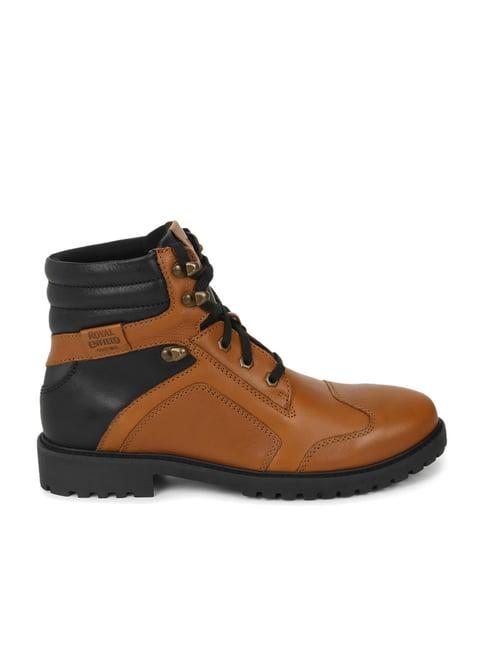 royal enfield men's marshall tan derby boots