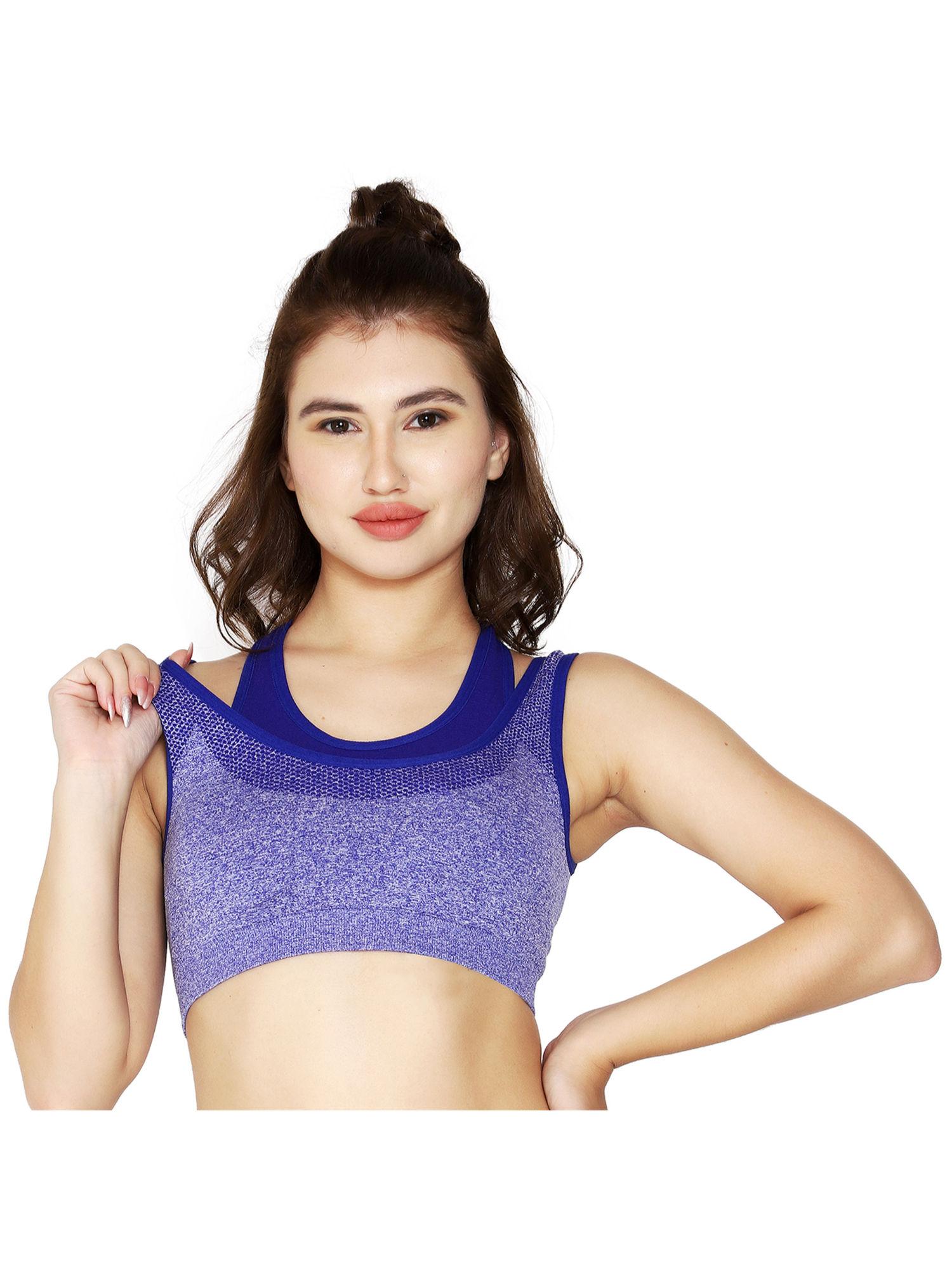 royal blue gym bra for women