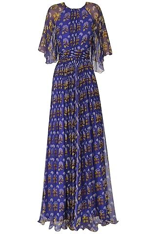 royal blue kimono maxi dress