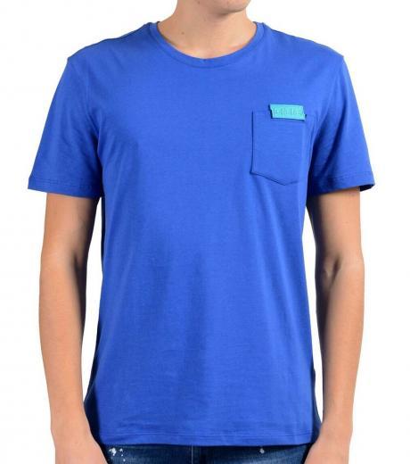 royal blue pocket crewneck t-shirt
