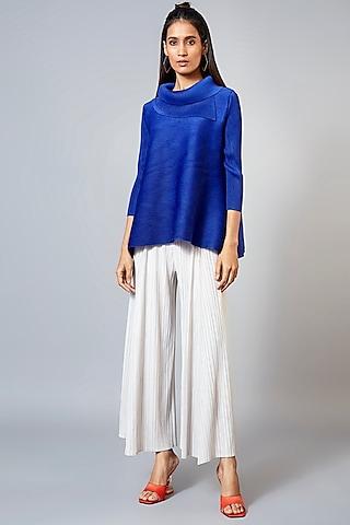 royal blue polyester top