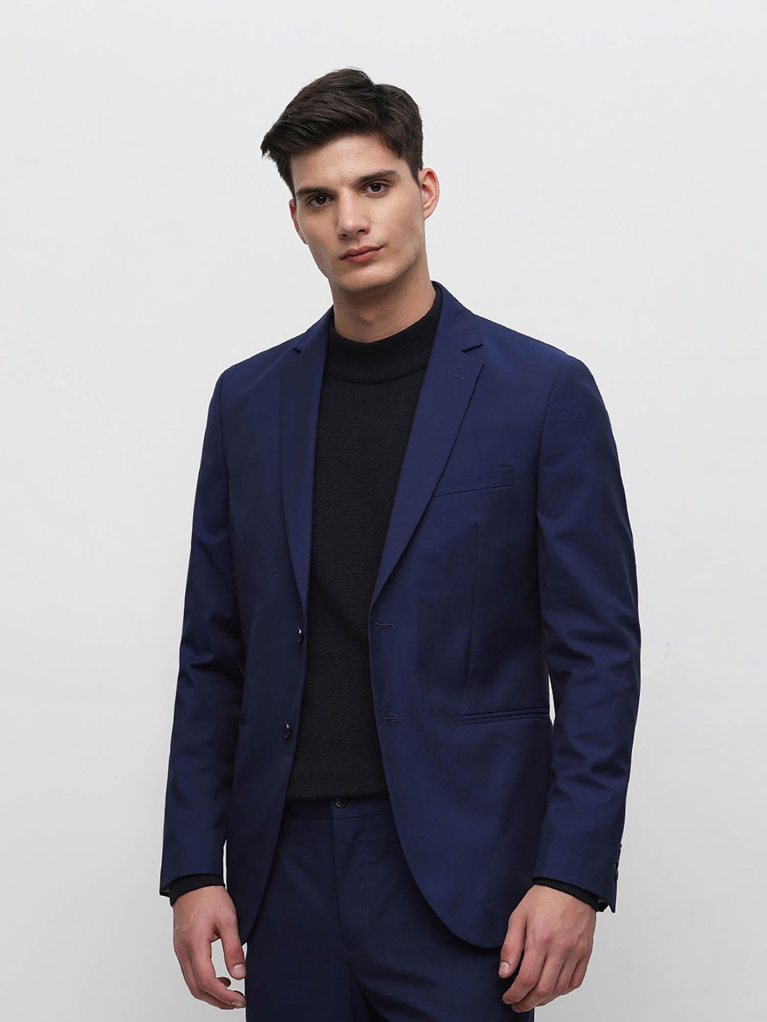 royal blue slim fit blazer