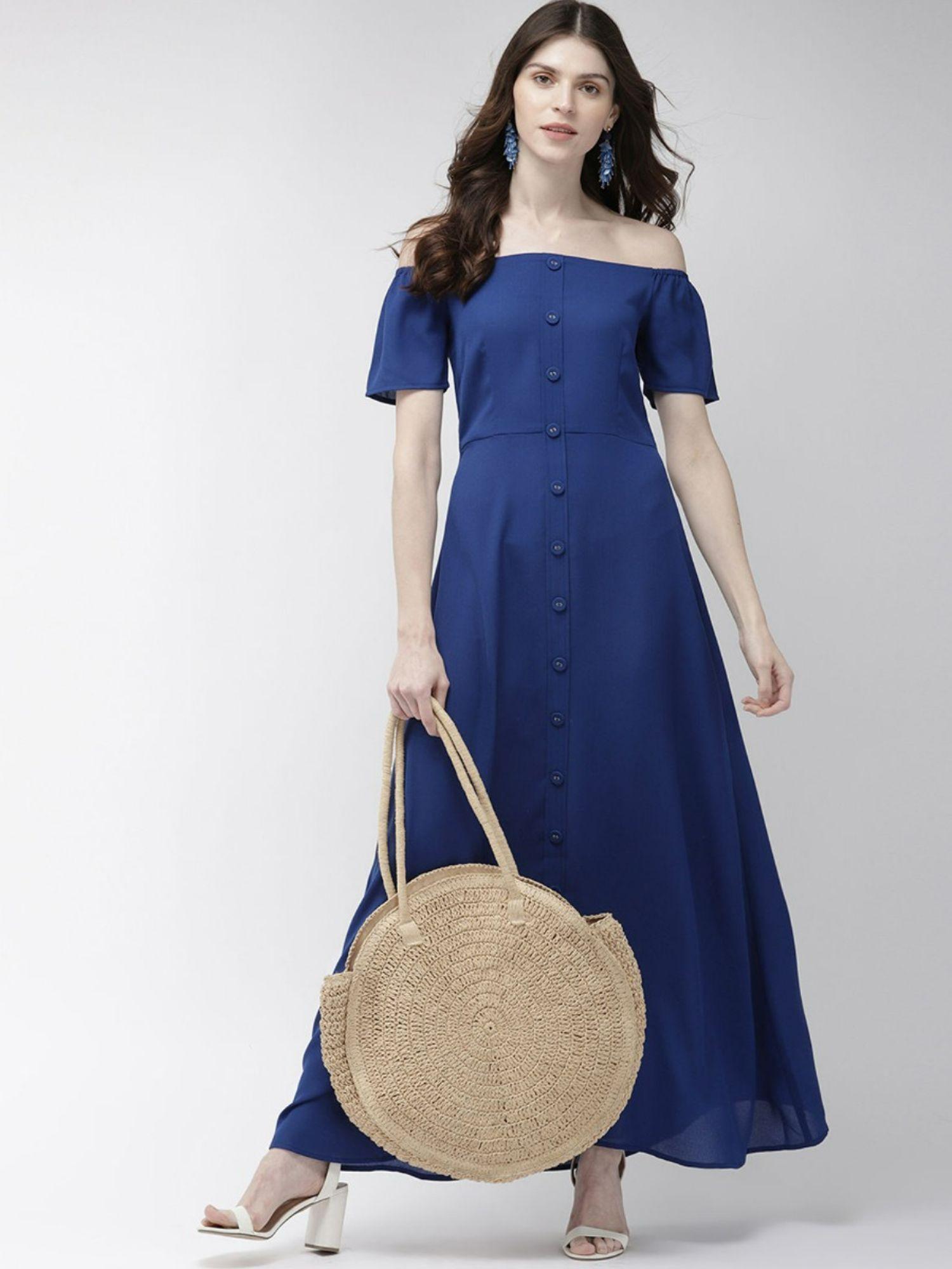 royal blue trendy temptation maxi dress