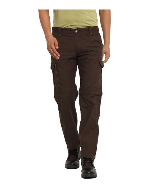 royal enfield coffee regular fit convertible trousers