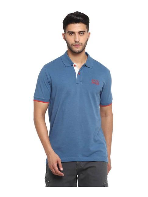 royal enfield dark blue regular fit polo t-shirt