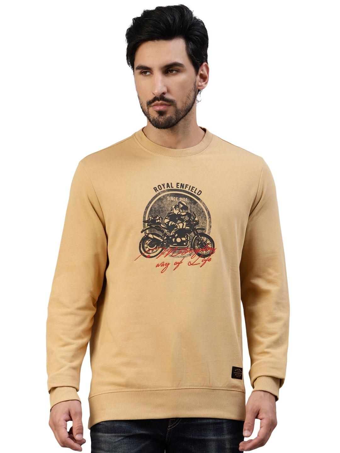 royal enfield graphic printed long sleeves cotton sweatshirt