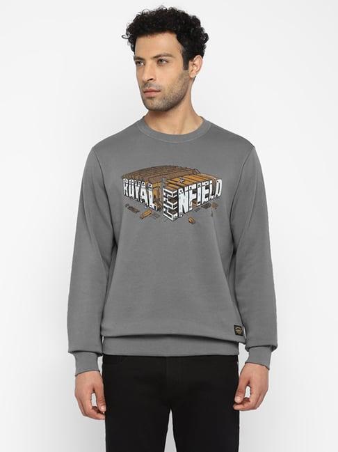 royal enfield grey round neck sweatshirt