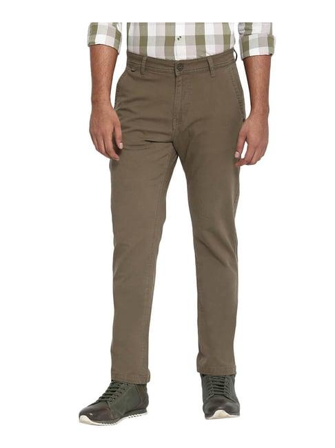 royal enfield khaki regular fit chinos