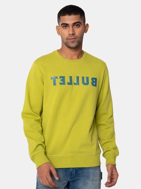 royal enfield lemon green round neck sweatshirt