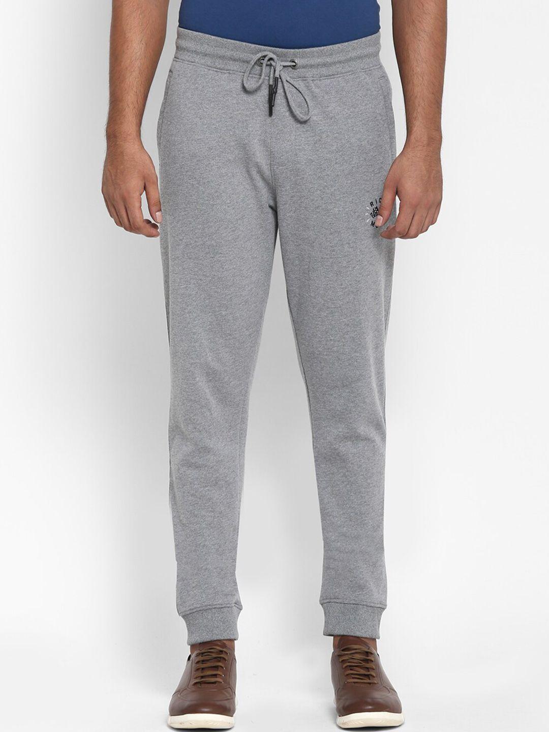 royal enfield men grey cotton joggers trousers