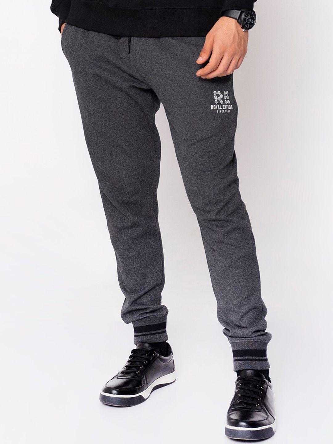 royal enfield men grey jogger trouser