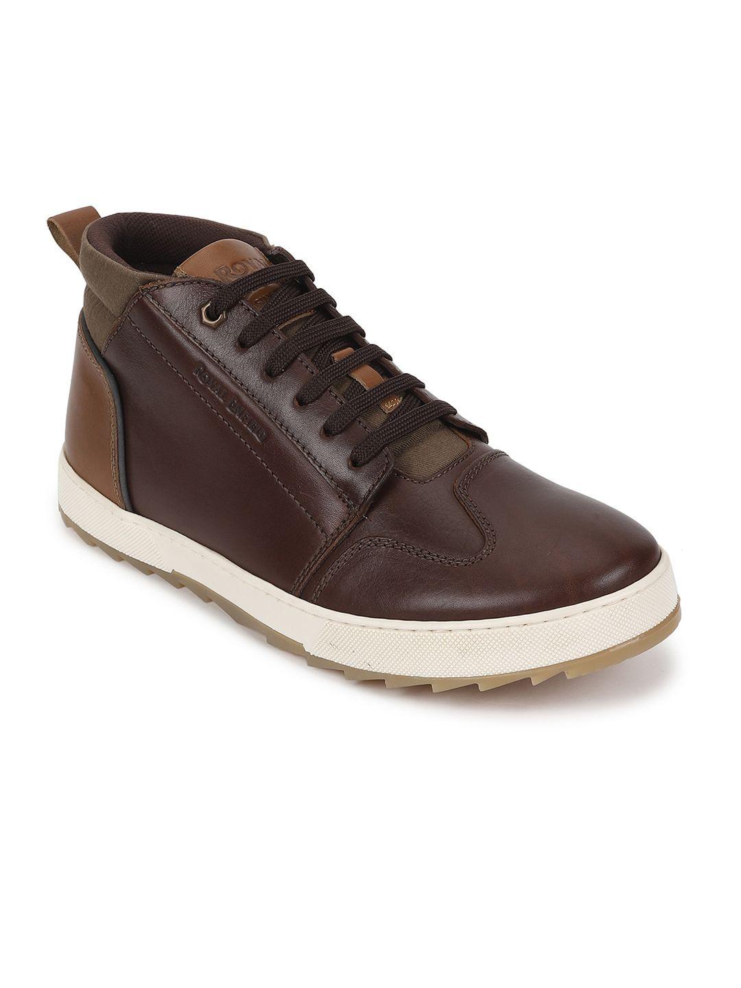 royal enfield men hanker leather sneakers