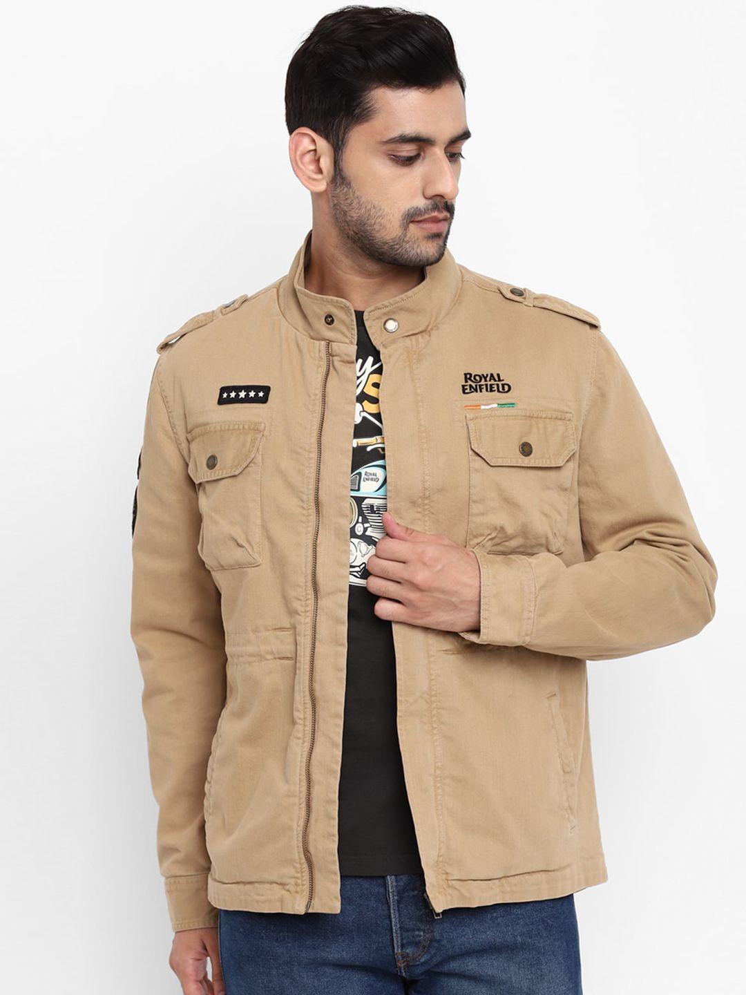 royal enfield men khaki tailored jacket