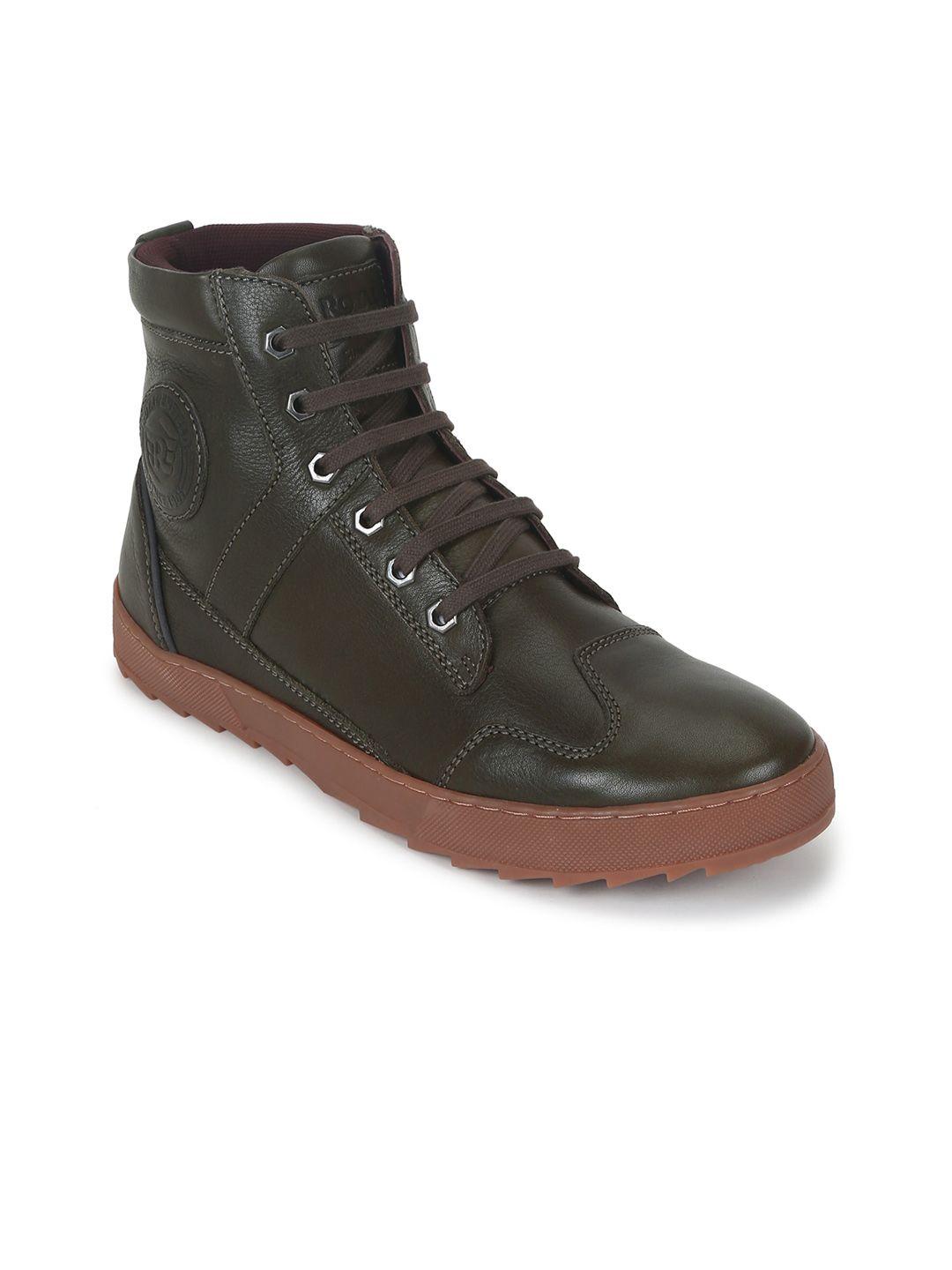 royal enfield men leather biker boots